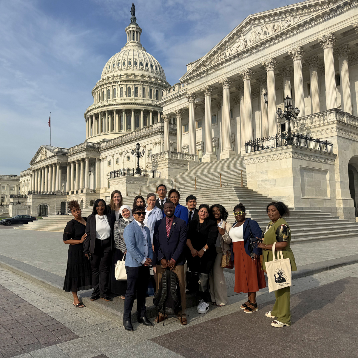 The Harriet Tubman Fellows met with representatives and staffers on Capitol Hill to voice their concerns  about increasing prosecutions of labor trafficking cases, reducing wait times for T Visas, and addressing funding cuts affecting services for survivors. Advocacy Week 2026.