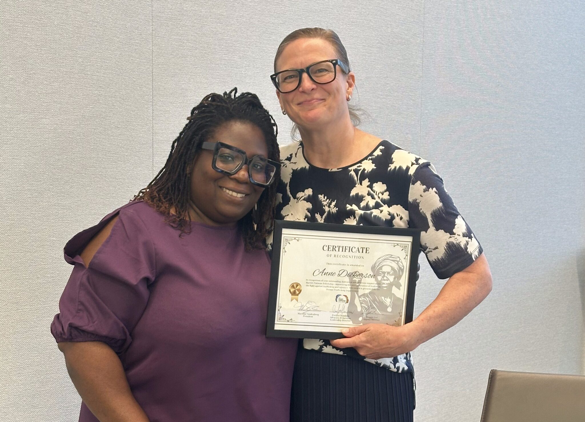 Anne Dickerson of 15 Minutes Group joined the Harriet Tubman Fellowship Second Annual Advocacy Week to provide pro bono communications training to the Fellows.