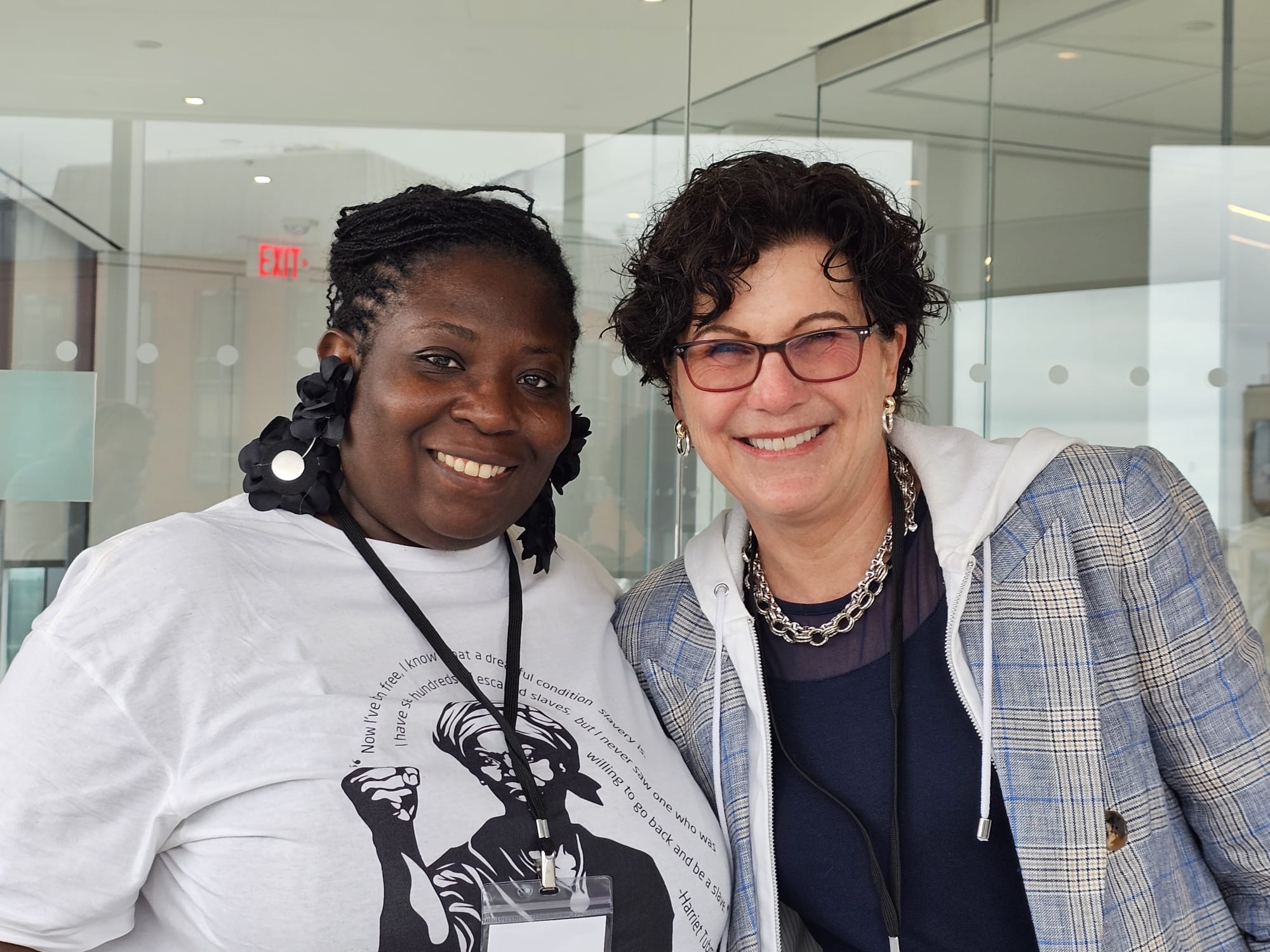 Evelyn Chumbow is pictured with Board Member Kathy Vizas. Kathy spent time with the Fellows throughout the Advocacy Week providing mentorship and guidance. Thank you Kathy!